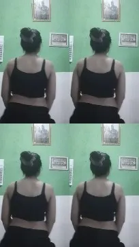 Grid of Identical Figure from Behind