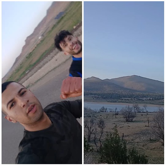 Men Pointing on Rural Road