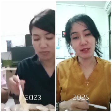 Woman's Transformation Over Two Years