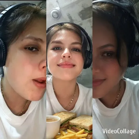 Enjoying a Meal with Headphones