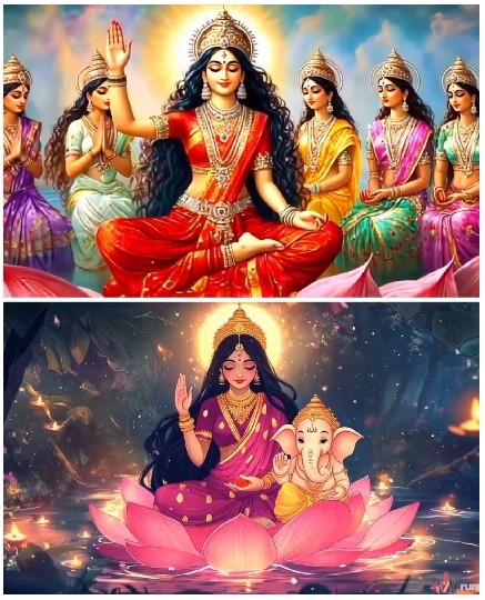 Hindu Deities in Divine Settings