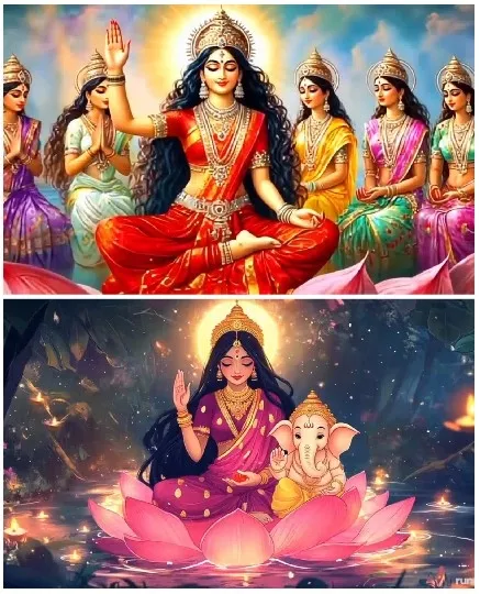 Hindu Deities in Divine Settings