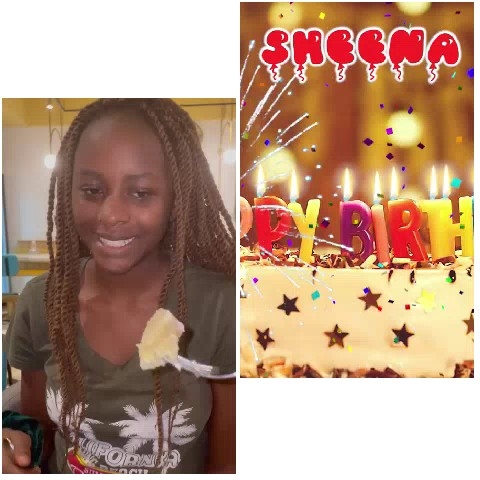 Girl with Cake and Birthday Celebration