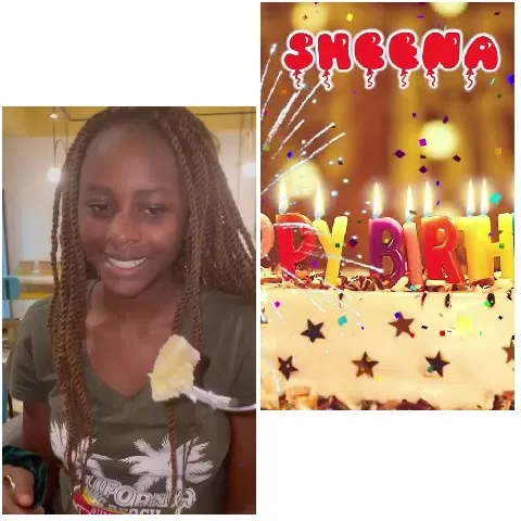 Girl with Cake and Birthday Celebration
