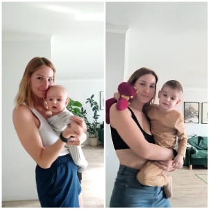 Woman with Baby and Young Child