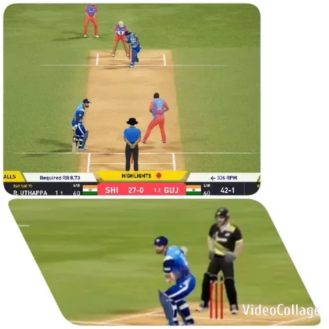 Cricket Match Simulation Frames