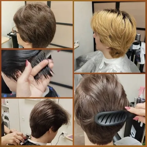 Different Stages of a Haircut Process