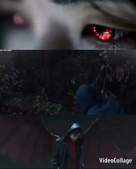 Close-Up of Glowing Red Eye