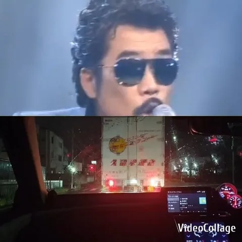 Person with Sunglasses Speaking at Night