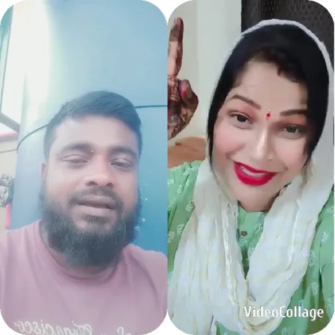 Two People Posing Brightly