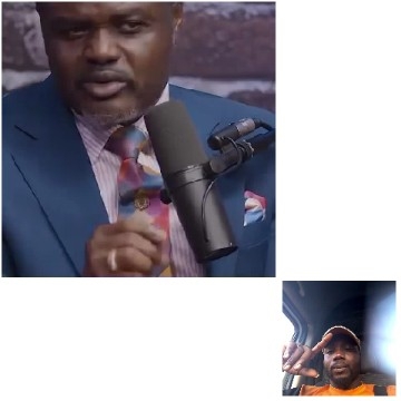 Man Speaking, Another Taking Selfie