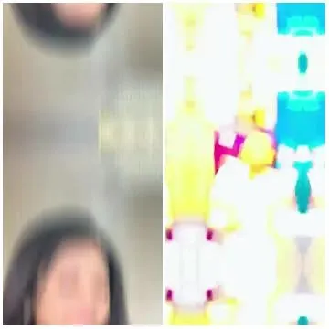Blurred Person and Abstract Art