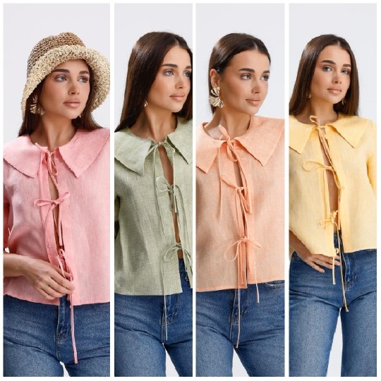 Women in Colorful Blouses