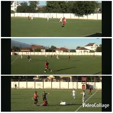 Soccer Match on Grassy Field