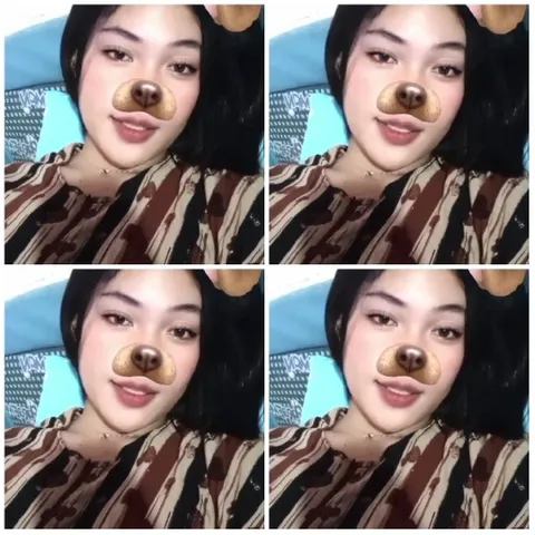 Person with Dog Face Filter