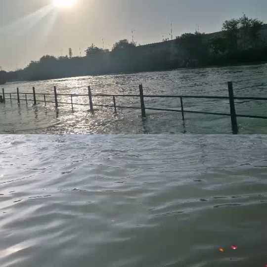 Sunlight Reflections on River