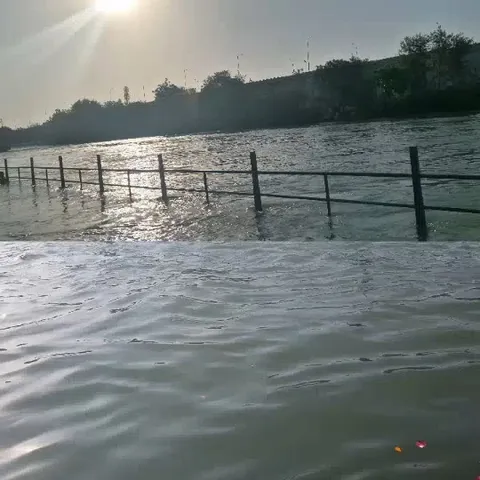 Sunlight Reflections on River
