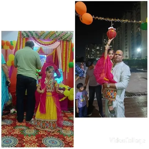 Festive Setting with Young Girl