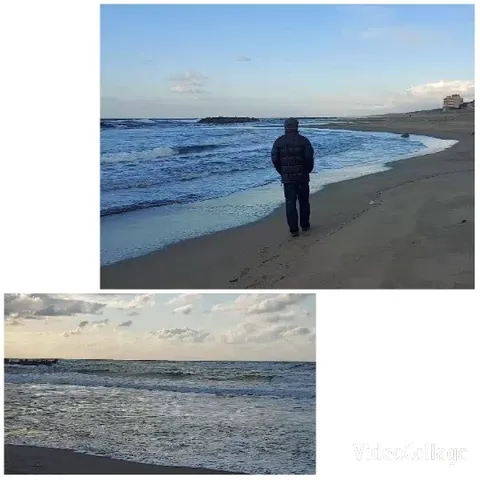 Person Walking on Sandy Beach