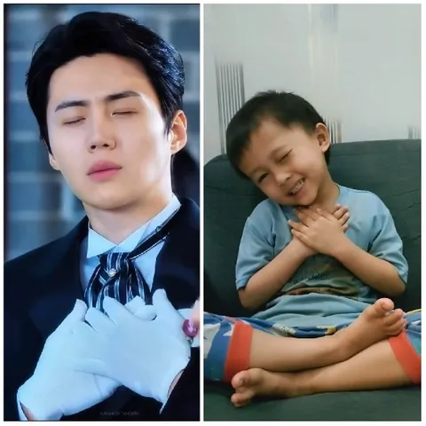 Man in Formal Attire and Smiling Child