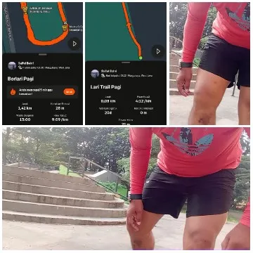 Athletic Person with Running App Data