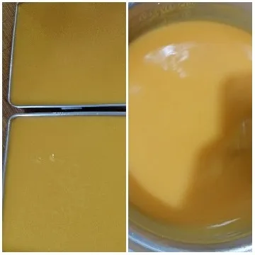 Trays and Pot of Yellow Substance