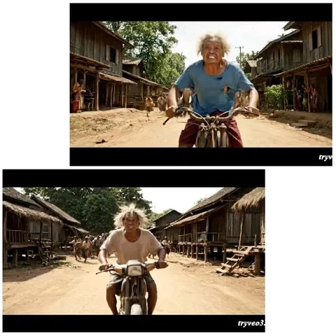 Excited Rider on Motorcycle Adventure