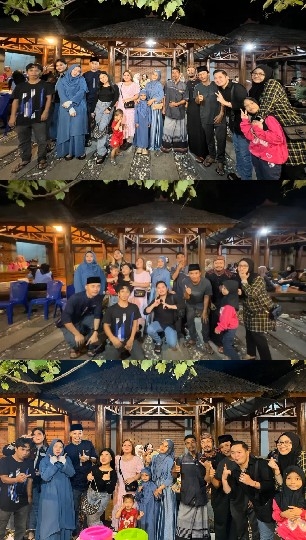 Family Gathering Under Pavilion