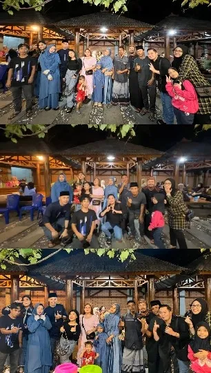 Family Gathering Under Pavilion