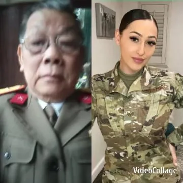 Older Man and Woman in Uniforms