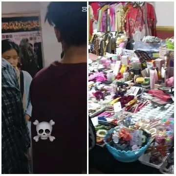 People Talking Indoors and Market Display