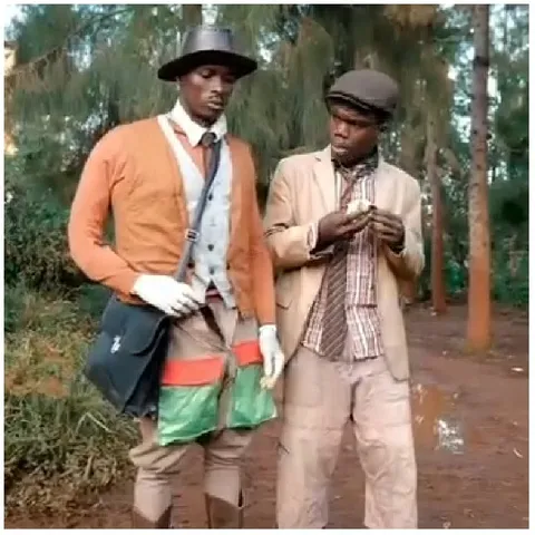 Men in Vintage Clothing Outdoors