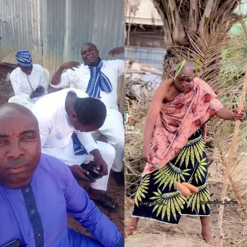Relaxing Men in Traditional Attire