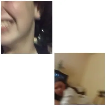 Blurred Smiling Face and Interior Scene