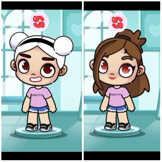 Cartoon Characters in Light Blue Room