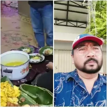 Food Display and Outdoor Scene