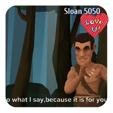 Animated Character with Love Message
