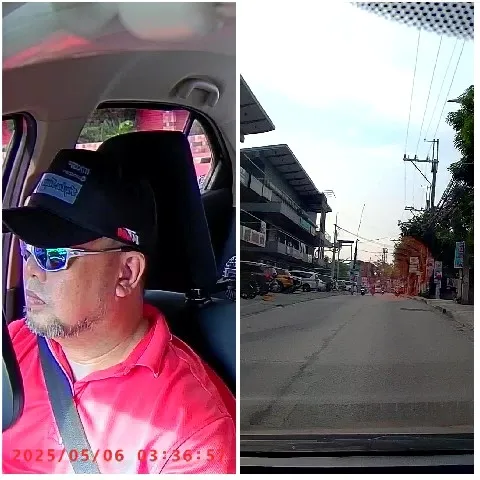 Man in Car and Street View