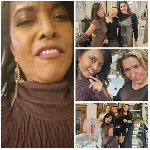 Joyful Poses at Social Gathering