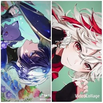 Anime Characters Surrounded by Flowers