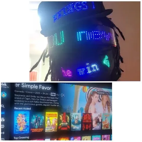 Futuristic Glasses and Movie Screen