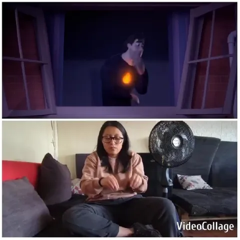 Animated Character at Window