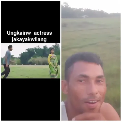 Green Outfit in Grassy Area