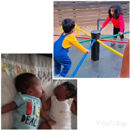 Children Playing on Merry-Go-Round
