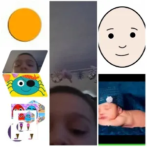 Cartoon Characters and Baby Scenes