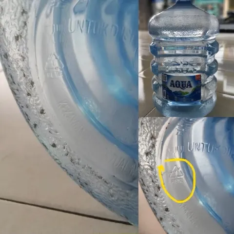 Blue Water Container Close-Up