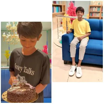 Boy with Chocolate Cake Celebration