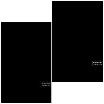 Two Black Rectangles with Watermarks