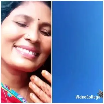 Smiling Person with Blue Sky
