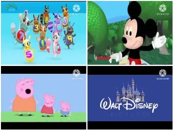 Cartoon Characters and Disney Logo